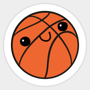 Cutey Face Basketball Sticker